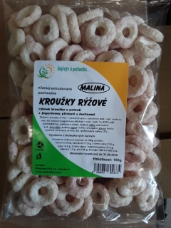 Kroužky rýžové malina