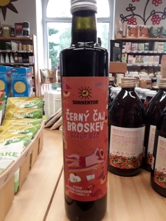 Černý čaj broskev sirup bio