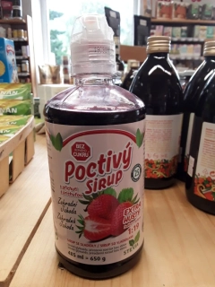Poctivý sirup Zahradní jahoda