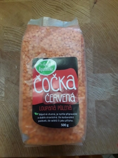 Čočka červená - loupaná půlená