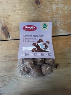 Kávové sušenky s kokosem a kakaem bio