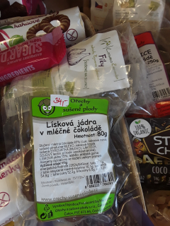 Lísková jádra v mléčné čokoládě