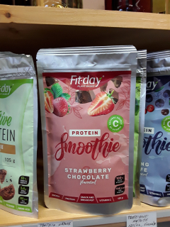 Protein smoothie jahoda a čokoláda