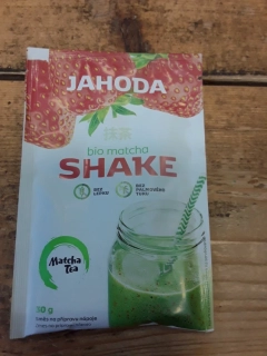 Bio matcha shake jahoda