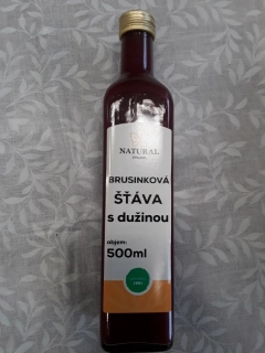 Brusinková šťáva s dužinou
