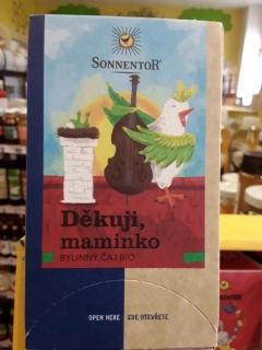 Děkuji maminko, bylinný čaj bio