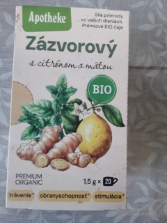 Zázvorový čaj s citronem a mátou bio