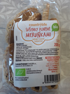 Sušenky plněné meruňkami bio
